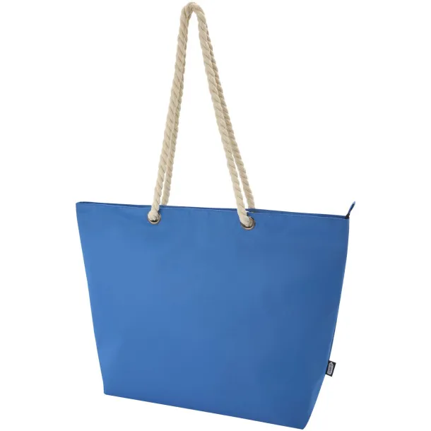 Panama GRS recycled beach cooler tote bag with cord handles 23L Royal blue