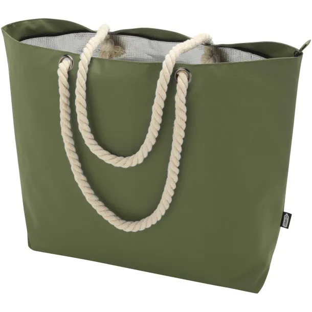 Panama GRS recycled beach cooler tote bag with cord handles 23L Maslinasta
