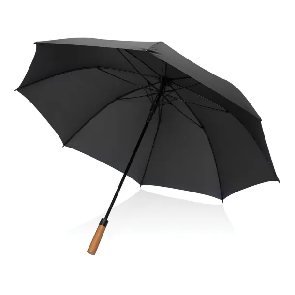 Tony Aware™ RPET 30" kišobran s automatskim otvaranjem i begrem ručkom - XD Collection Crna 