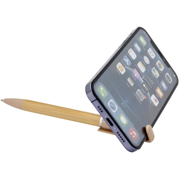Delfina phone holder pen (blue ink) Oatmeal