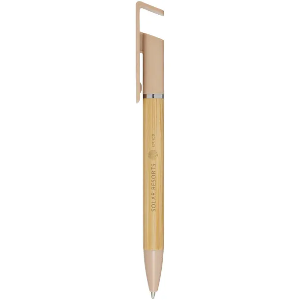 Delfina phone holder pen (blue ink) Oatmeal