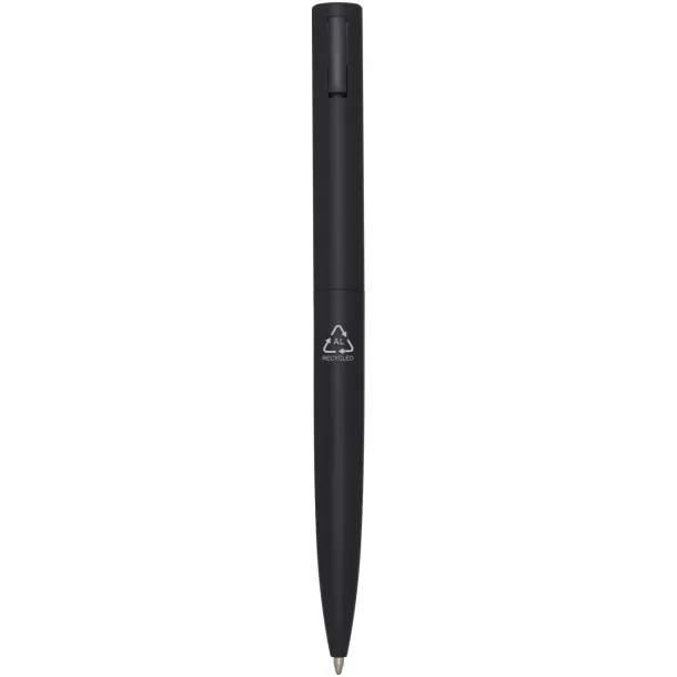 Juana recycled aluminium ballpoint pen (blue ink) Solid black