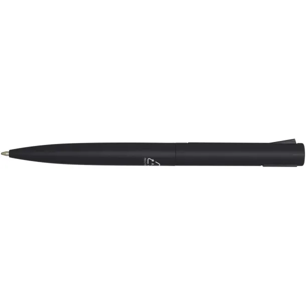 Juana recycled aluminium ballpoint pen (blue ink) Solid black