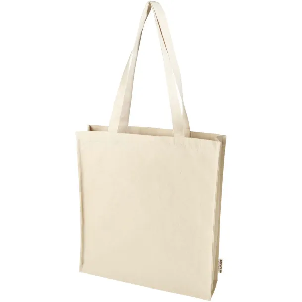 Florida 270 g/m² GRS recycled gusset tote bag 14L Natural