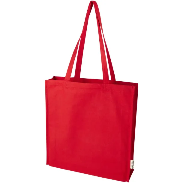 Florida 270 g/m² GRS recycled gusset tote bag 14L Red