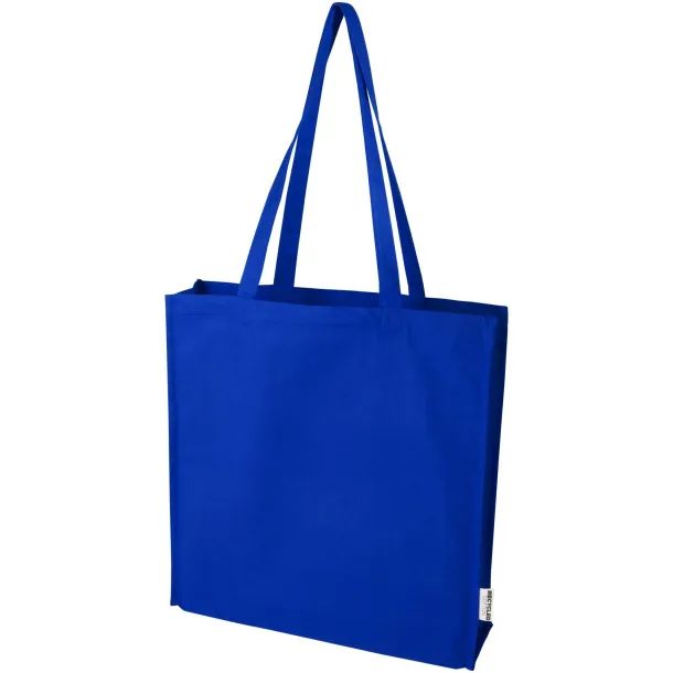 Florida 270 g/m² GRS recycled gusset tote bag 14L Royal blue