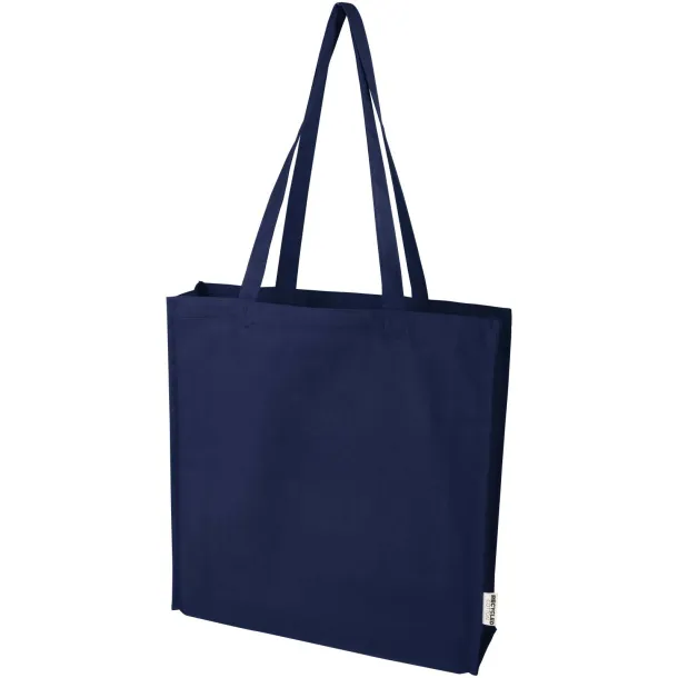Florida 270 g/m² GRS recycled gusset tote bag 14L Navy Blue