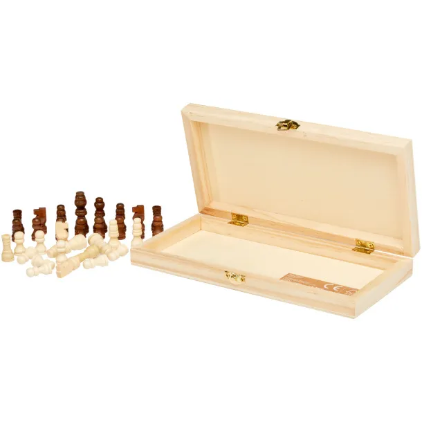 King wooden chess set Natural
