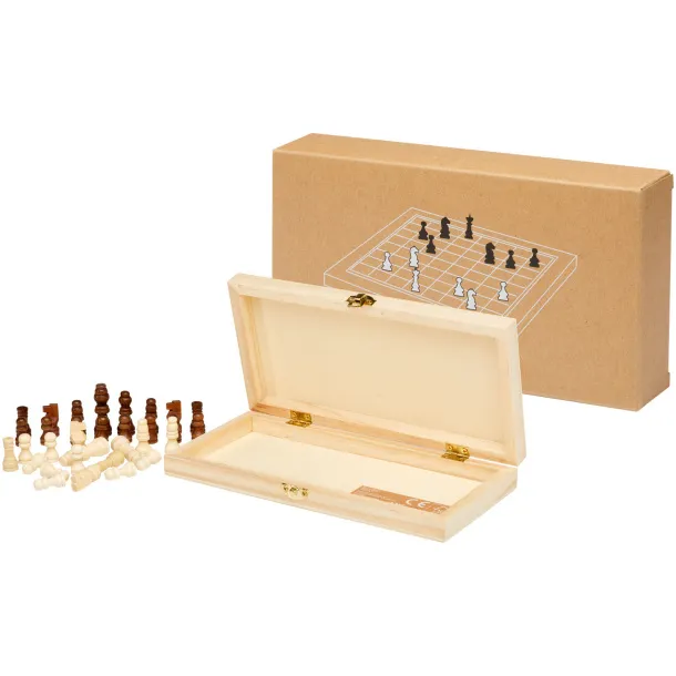 King wooden chess set Natural