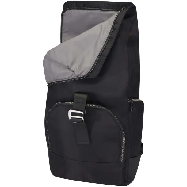 Rhine GRS reciklirani rolltop 15” laptop ruksak, 18L Solid black