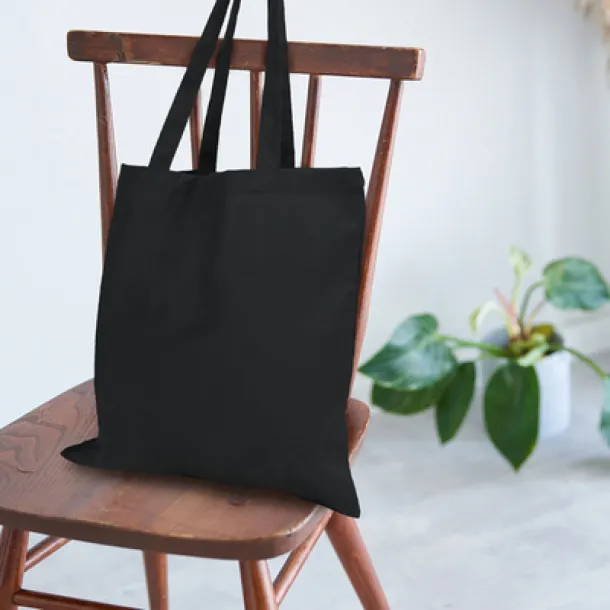 Rabia Cotton shopping bag Crna