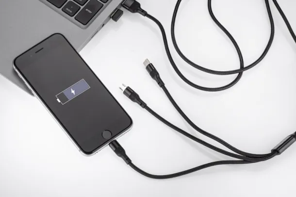  3 in 1 USB cable czarny