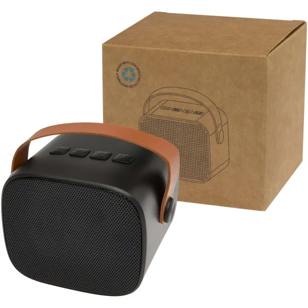 Diya 3W wireless recycled plastic speaker Crna