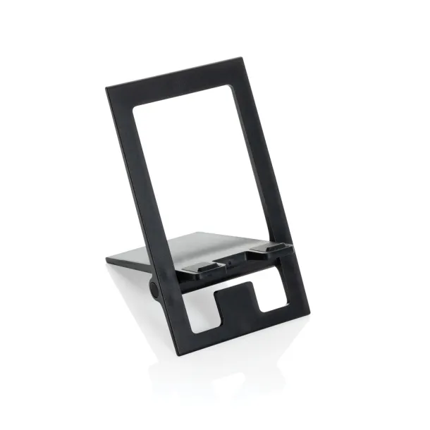 SnapStand sklopivi stalak za mobitel od RCS reciklirane plastike - XD Collection Crna 