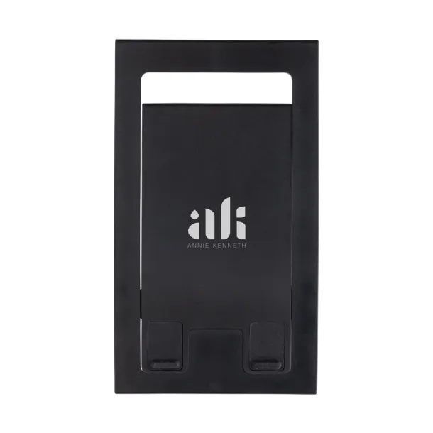 SnapStand sklopivi stalak za mobitel od RCS reciklirane plastike - XD Collection Crna 
