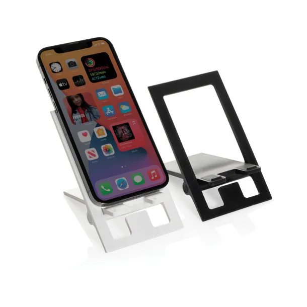 SnapStand sklopivi stalak za mobitel od RCS reciklirane plastike - XD Collection Crna 