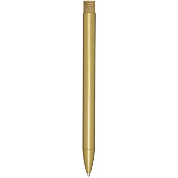 Beatriz recycled brass ballpoint pen (blue ink) Gold