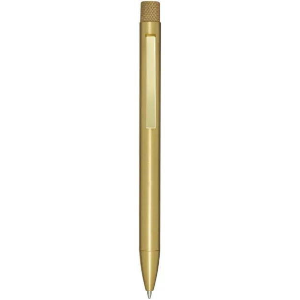 Beatriz recycled brass ballpoint pen (blue ink) Gold