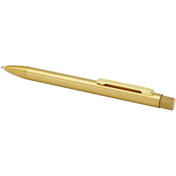 Beatriz recycled brass ballpoint pen (blue ink) Gold