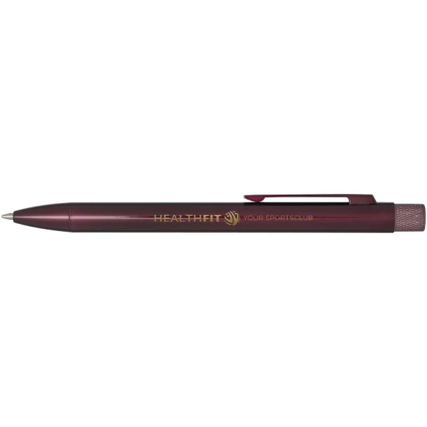 Beatriz recycled brass ballpoint pen (blue ink) Burgundy