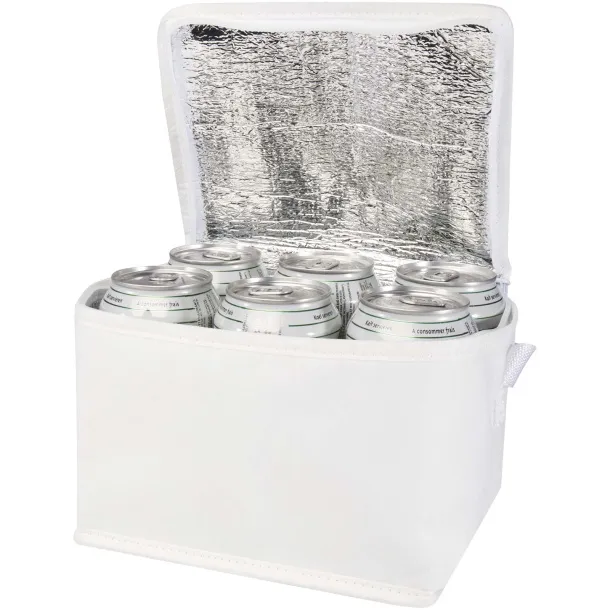 Spectrum 6-can recycled non-woven cooler bag 4L White