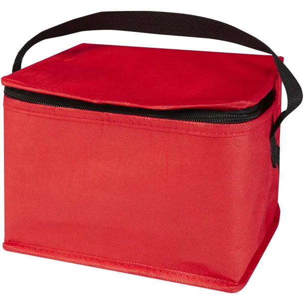 Spectrum 6-can recycled non-woven cooler bag 4L Red