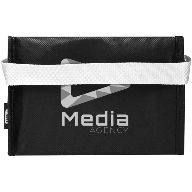 Spectrum 6-can recycled non-woven cooler bag 4L Solid black