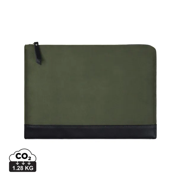 VINGA Marlow RCS recycled polyester 14" laptop sleeve - Vinga green, black Black