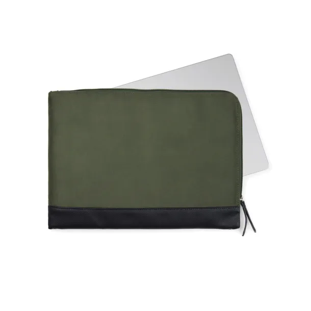 VINGA Marlow RCS recycled polyester 14" laptop sleeve - Vinga green, black Black