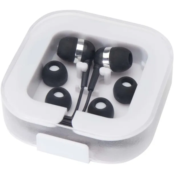 Dofida wired Type-C earbuds with recycled plastic storage box Solid black
