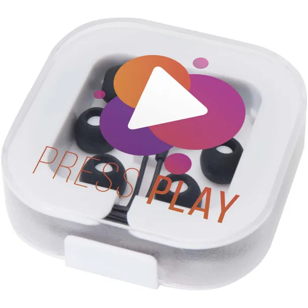 Dofida wired Type-C earbuds with recycled plastic storage box Solid black