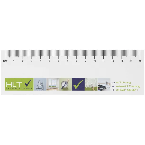 Sticky-Mate® reciklirani samoljepljivi papirići s otisnutim ravnalom od 15 cm Bijela