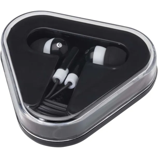 Rebel earbuds with recycled plastic storage box Crna