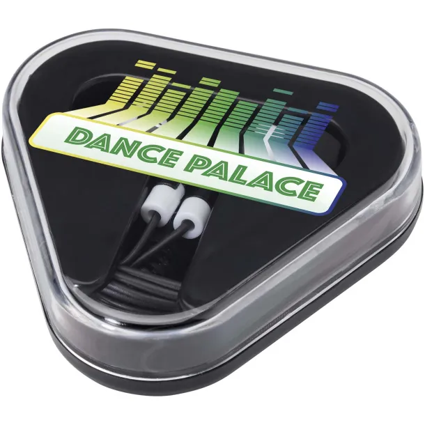 Rebel earbuds with recycled plastic storage box Crna