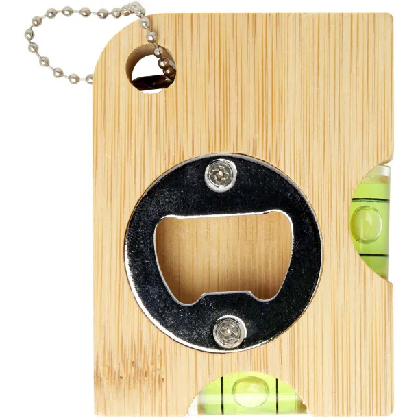 Levo bamboo bottle opener with level Natural