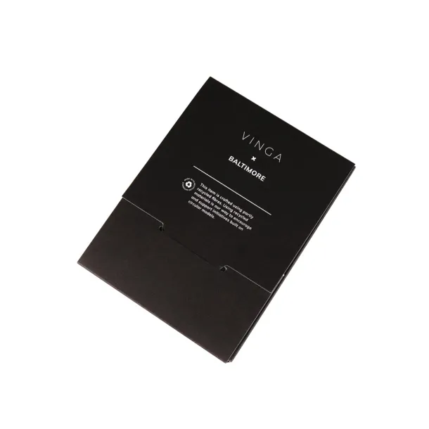 VINGA Baltimore RCS recycled polyester RFID passport cover - Vinga Crna