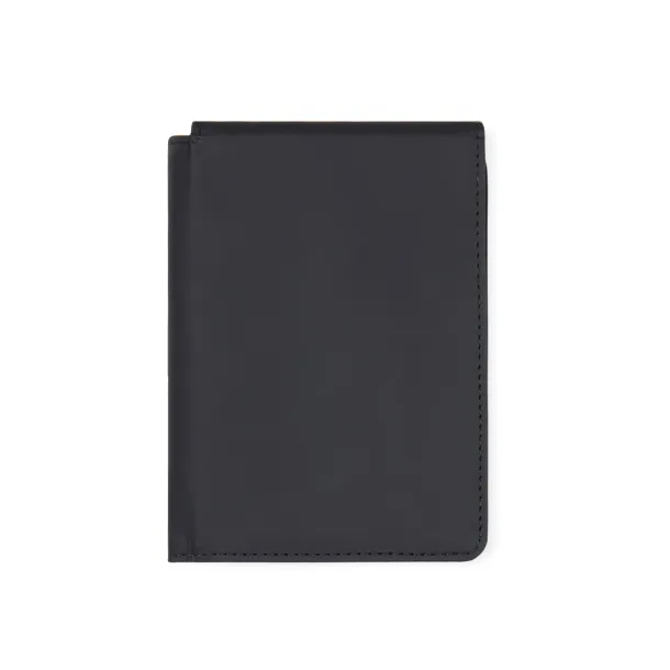 VINGA Baltimore RCS recycled polyester RFID passport cover - Vinga Crna