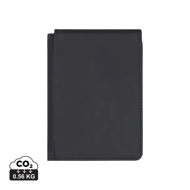 VINGA Baltimore RCS recycled polyester RFID passport cover - Vinga black 
