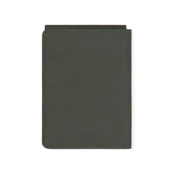 VINGA Baltimore RCS recycled polyester RFID passport cover - Vinga Green 