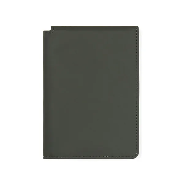 VINGA Baltimore RCS recycled polyester RFID passport cover - Vinga Green 
