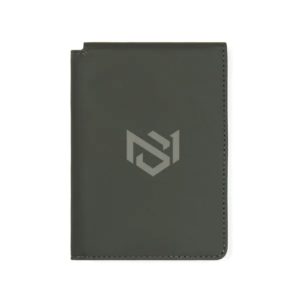 VINGA Baltimore RCS recycled polyester RFID passport cover - Vinga Green 