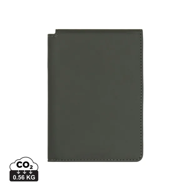 VINGA Baltimore RCS recycled polyester RFID passport cover - Vinga Green 