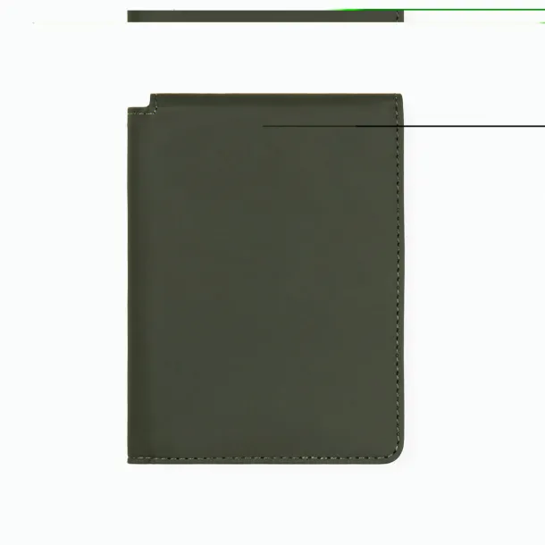 VINGA Baltimore RCS recycled polyester RFID passport cover - Vinga Green 