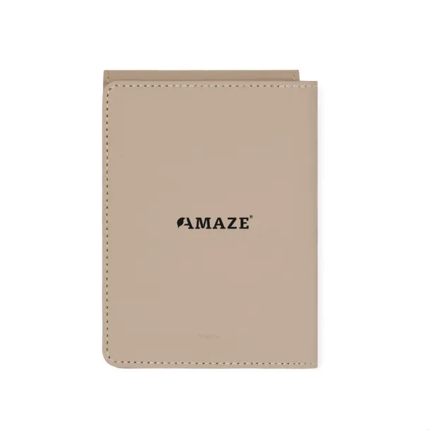 VINGA Baltimore omot za putovnicu RFID od RCS recikliranog poliestera - Vinga greige