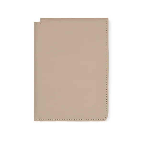 VINGA Baltimore RCS recycled polyester RFID passport cover - Vinga greige
