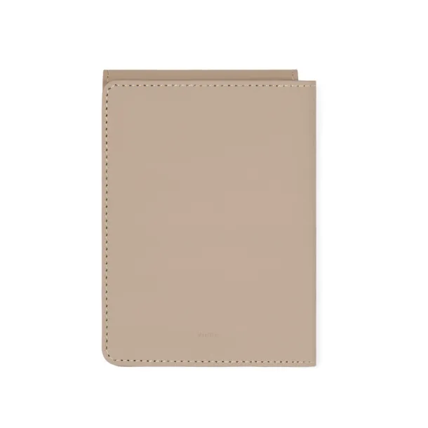 VINGA Baltimore RCS recycled polyester RFID passport cover - Vinga greige