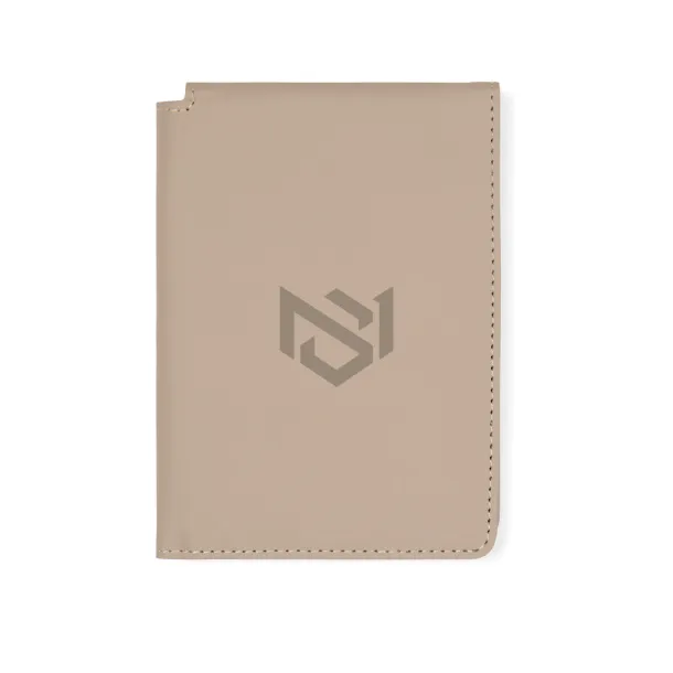 VINGA Baltimore RCS recycled polyester RFID passport cover - Vinga greige