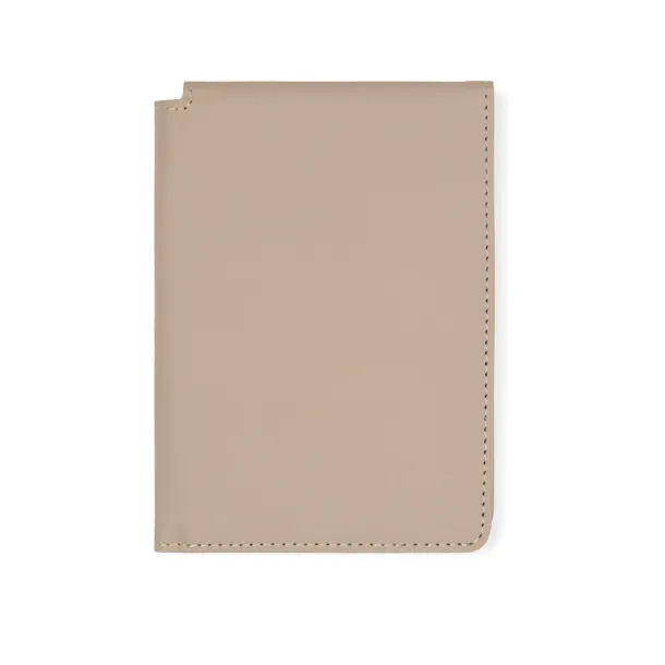 VINGA Baltimore RCS recycled polyester RFID passport cover - Vinga greige