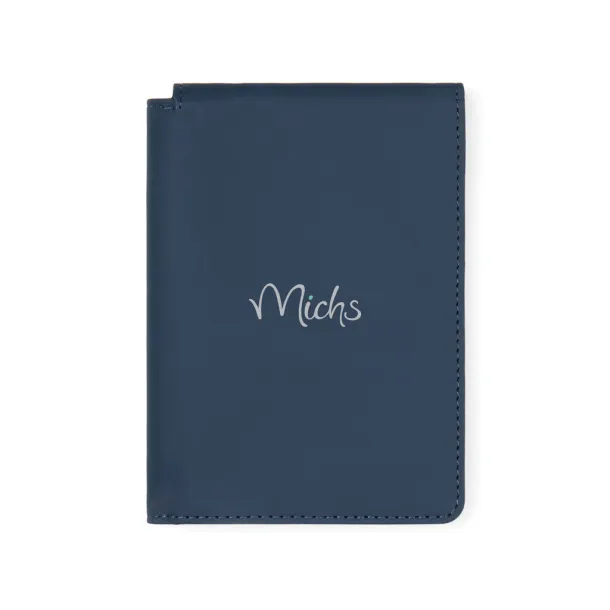 VINGA Baltimore RCS recycled polyester RFID passport cover - Vinga navy