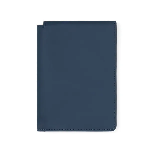 VINGA Baltimore RCS recycled polyester RFID passport cover - Vinga navy